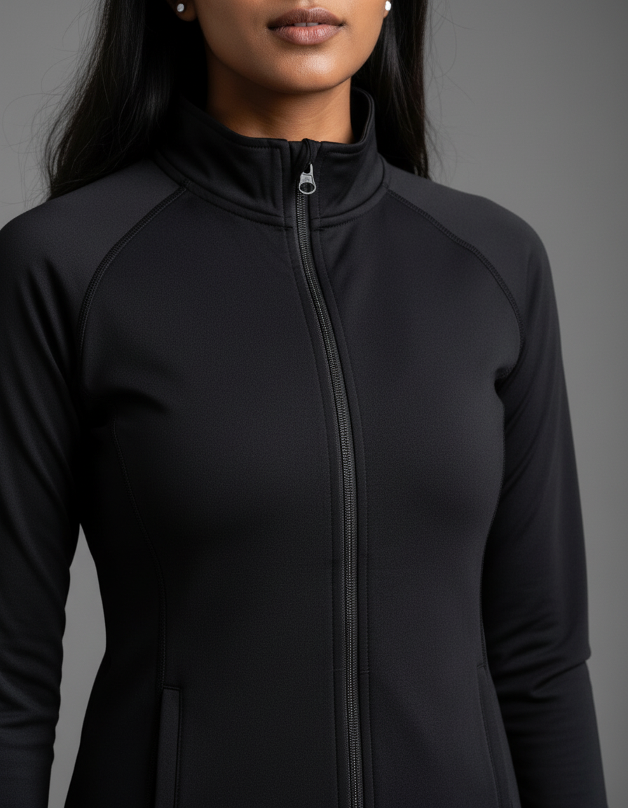 Women’s Premium camouflage Black Full-Zip Active Jacket