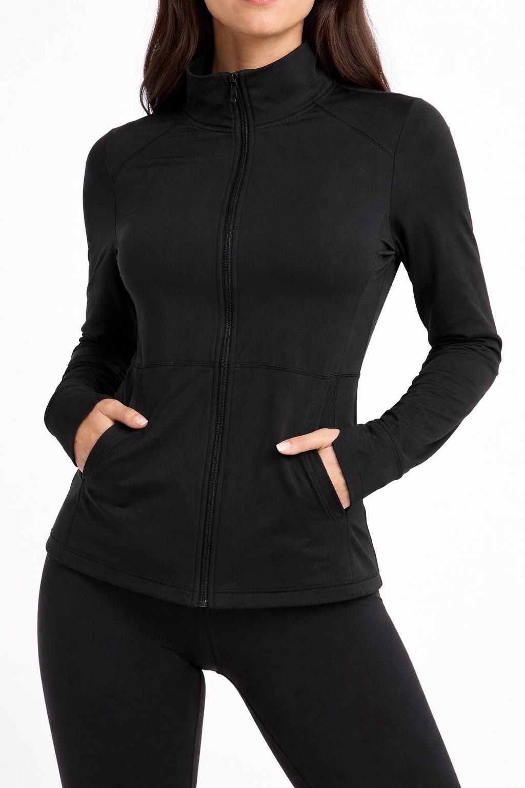 Premium DryFit Front Full Zip Athletic Bl