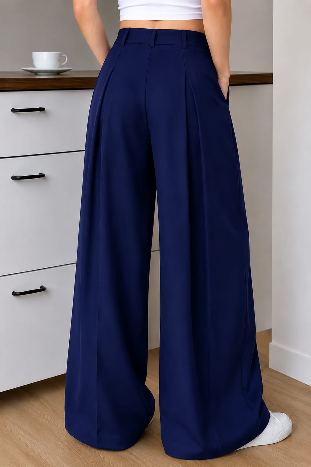 Women's Trending Korean Wide Leg Pants - Imported Poly Cotton Lycra Stretchable Fabric