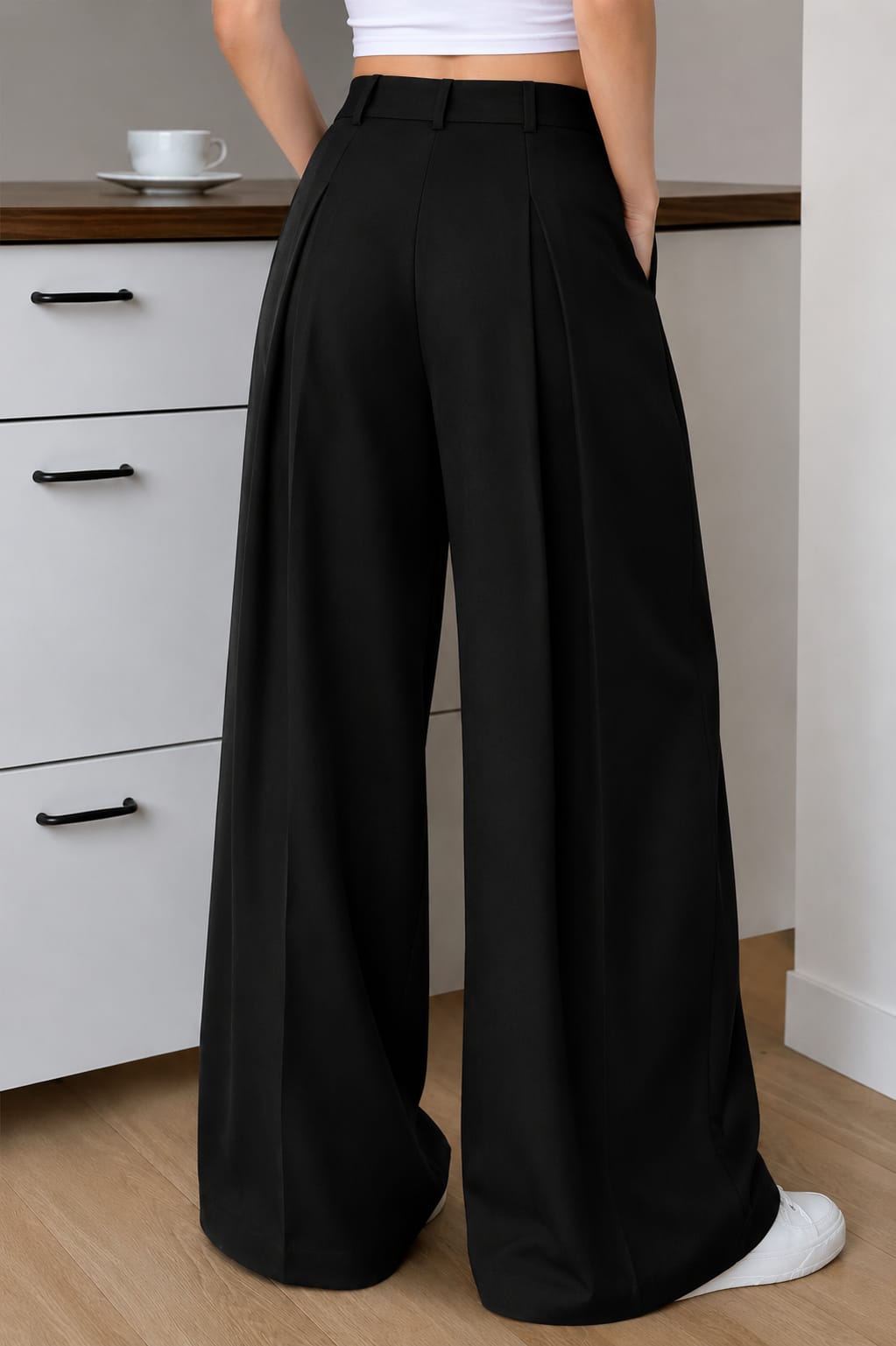 Women's Trending Korean Wide Leg Pants - Imported Poly Cotton Lycra Stretchable Fabric